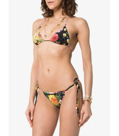 Shop Dolce & Gabbana Mixed Floral String Bikini In Multi