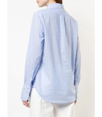 Shop Alex Mill Standard Stripe Button Down Shirt In Blue And White