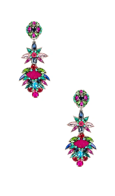 Shop Ranjana Khan Gem Statement Earring In Pink.