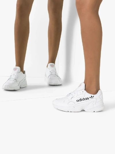 Shop Adidas Originals Adidas White Talk The Type Falcon Low Top Sneakers