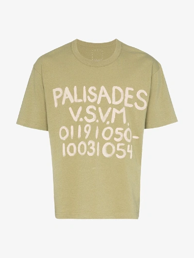 Shop Visvim Green Palisades Number T-shirt