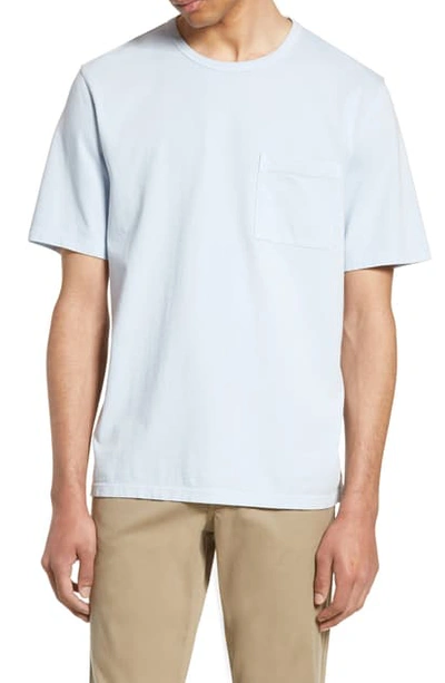 Shop Vince Solid T-shirt In Shirting Blue