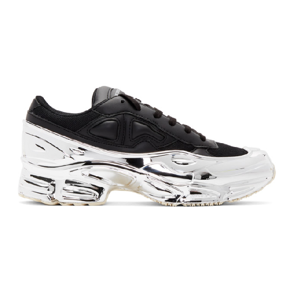 Raf Simons Black \u0026 Silver Adidas Originals Edition Ozweego Sneakers In 09982 Blksi | ModeSens