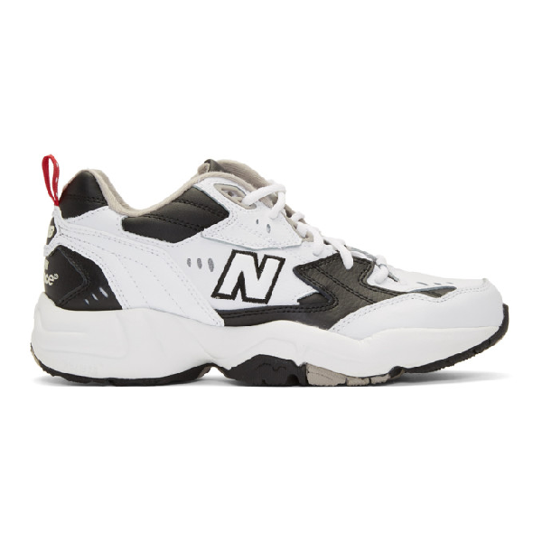 New Balance White And Black 608 Sneakers In White/black | ModeSens