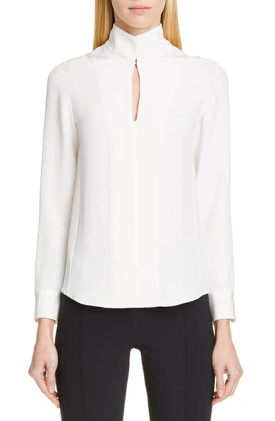 Shop Adam Lippes Silk Crepe Blouse In Ivory