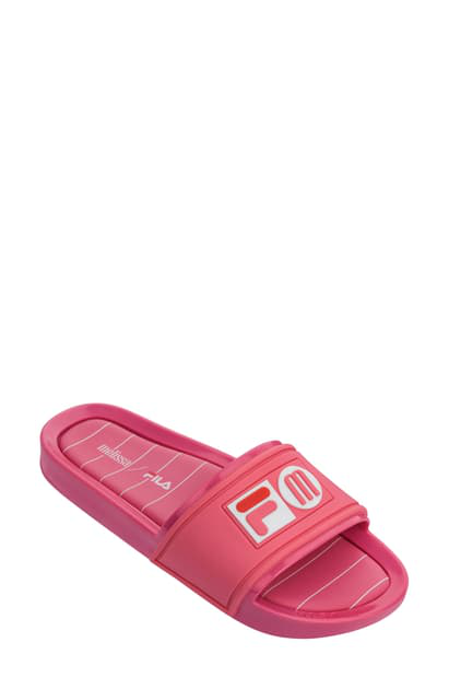Melissa X Fila Sport Slide In Pink Rubber | ModeSens
