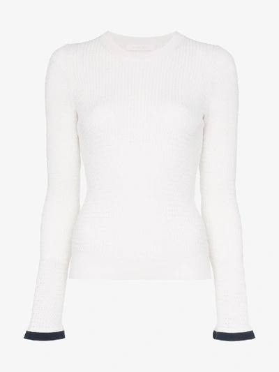 Shop See By Chloé Cutout Knit Top In White