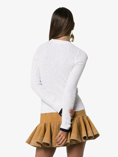 Shop See By Chloé Cutout Knit Top In White