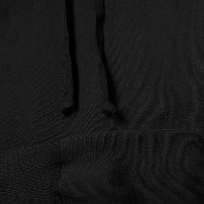 Shop Save Khaki Supima Fleece Popover Hoody In Black