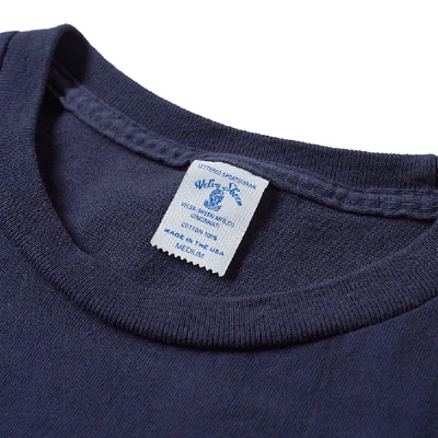 Shop Velva Sheen Logo Pocket Tee In Blue