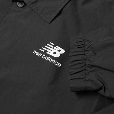 New Balance Stacked Coach Jacket In Black | ModeSens