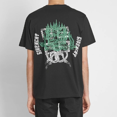 Shop Givenchy 4g Snake Embroidered Tee In Black