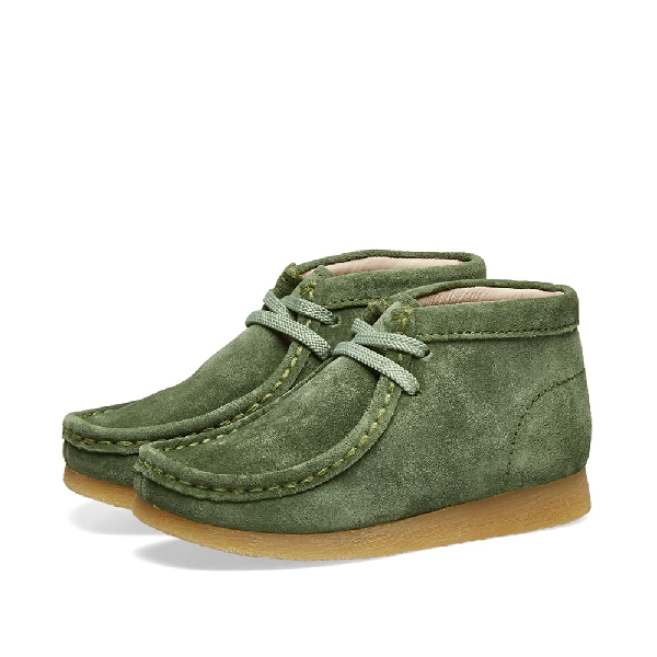 clarks wallabee cactus green