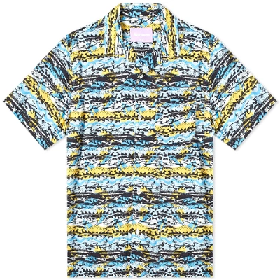 Shop Alltimers Dads Matrix Button Up Shirt In Blue