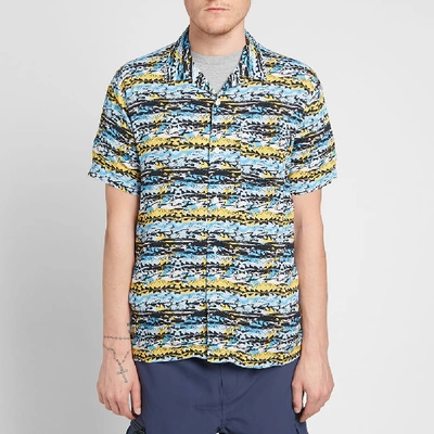 Shop Alltimers Dads Matrix Button Up Shirt In Blue