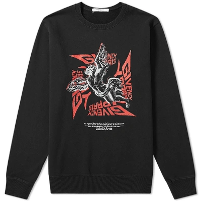 Shop Givenchy Icarus Mad Trip Crew Sweat In Black