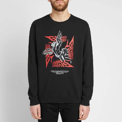 Shop Givenchy Icarus Mad Trip Crew Sweat In Black