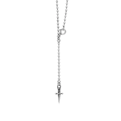 Shop Givenchy Tag Necklace In Silver