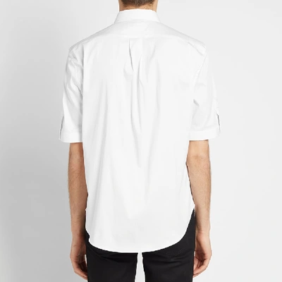 Shop Alexander Mcqueen Short Sleeve Studded Collar Shirt In White