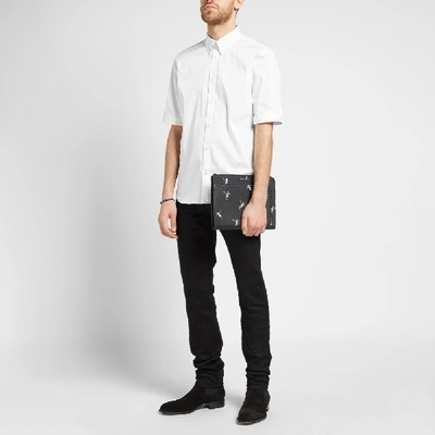 Shop Alexander Mcqueen Short Sleeve Studded Collar Shirt In White