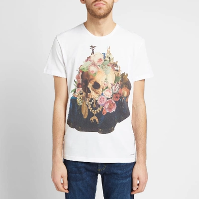 Shop Alexander Mcqueen Still Life Skull Tee In White