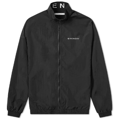 Shop Givenchy Collar Logo Track Jacket In Black