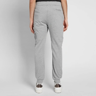 Shop Versace Printed Logo Sweat Pant In Grey