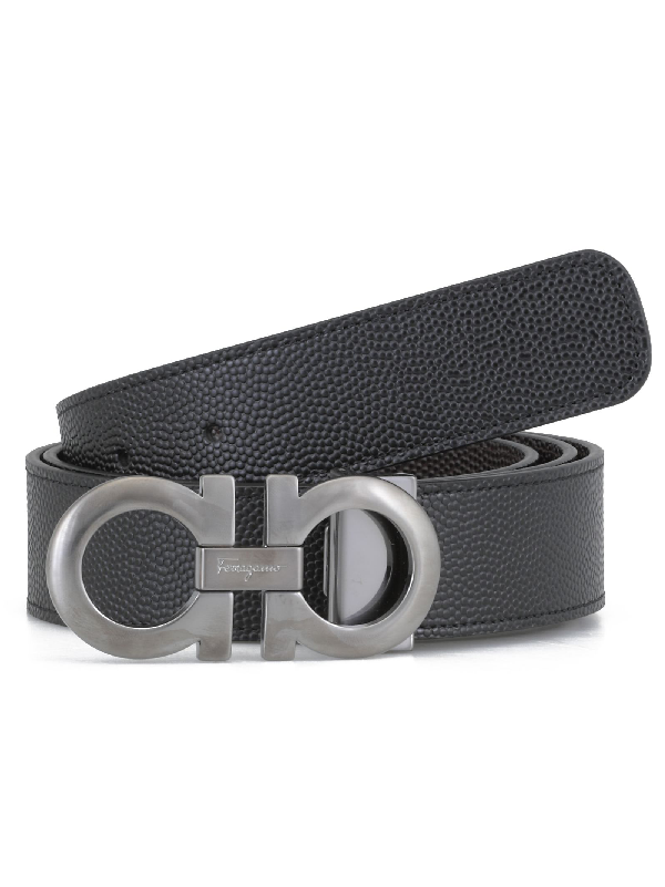 Salvatore Ferragamo Leather Belt In Black | ModeSens