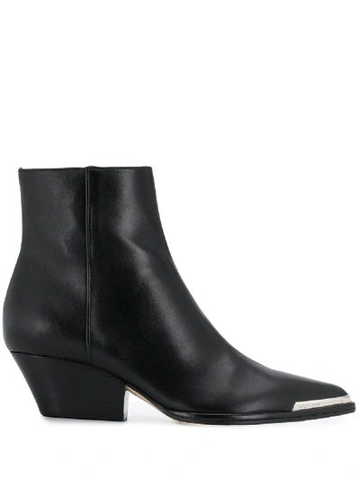 Shop Sergio Rossi Pointed Toe Boots - Black