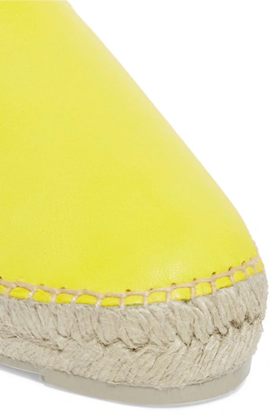 Shop Manebi Tie-dyed Leather Espadrilles In Yellow