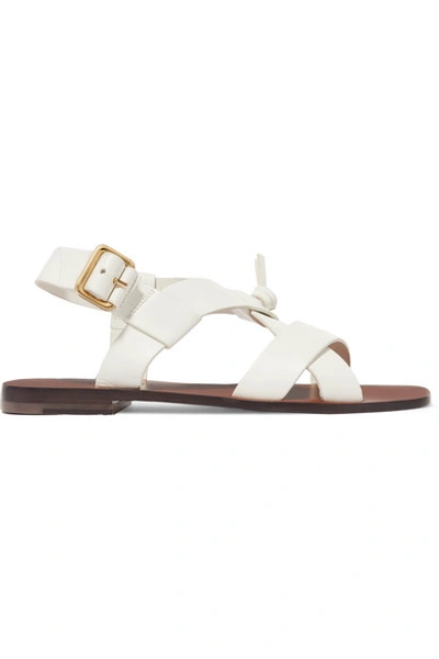 Shop Zimmermann Leather Sandals In White