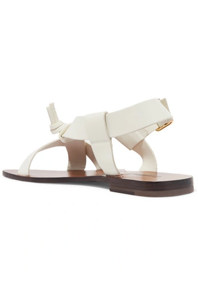 Shop Zimmermann Leather Sandals In White