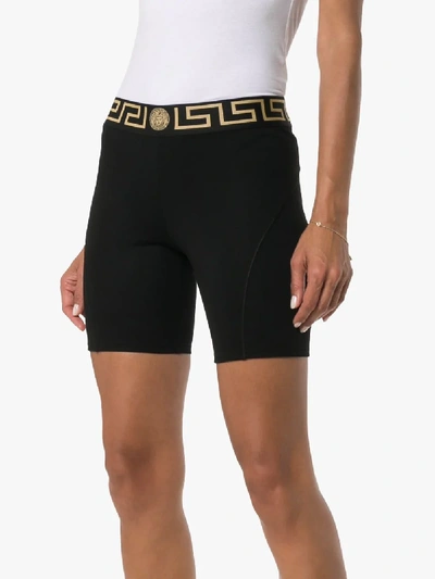 Shop Versace Medusa Cycling Shorts In A1008 Black