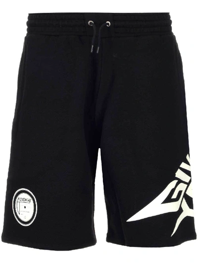 Shop Givenchy Glow In Dark Track Shorts In Black