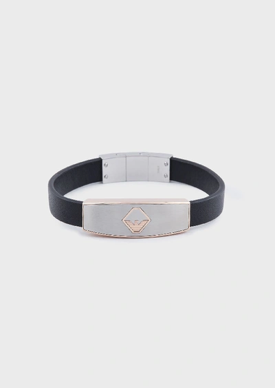 Shop Emporio Armani Bracelets - Item 50230746 In Black