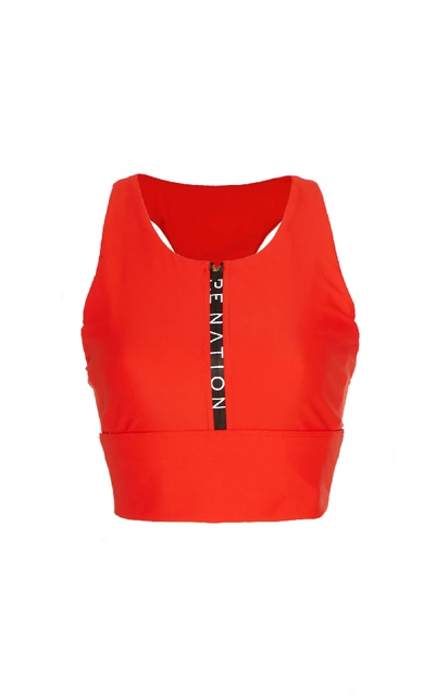 Shop P.e Nation Straight Fire Sports Bra In Red