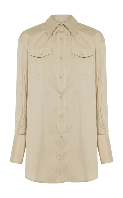 Shop Anna Quan Ralph Cotton Shirt In White