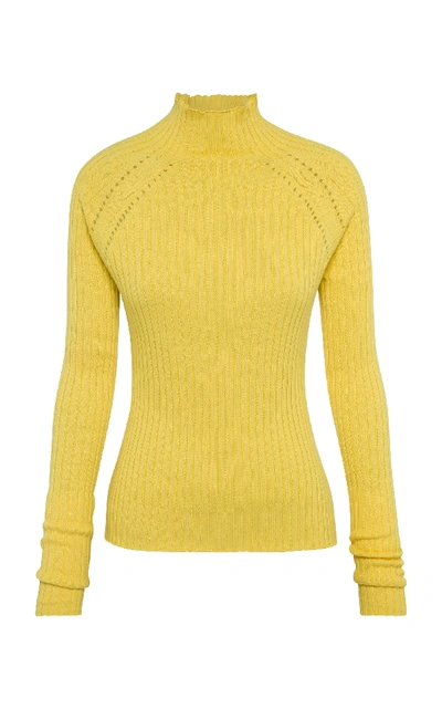 Shop Anna Quan Blake Turtleneck Sweater In Yellow