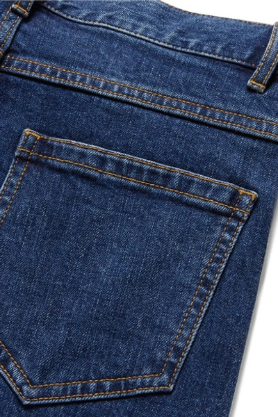 Shop Joseph Den High-rise Slim-leg Jeans In Blue