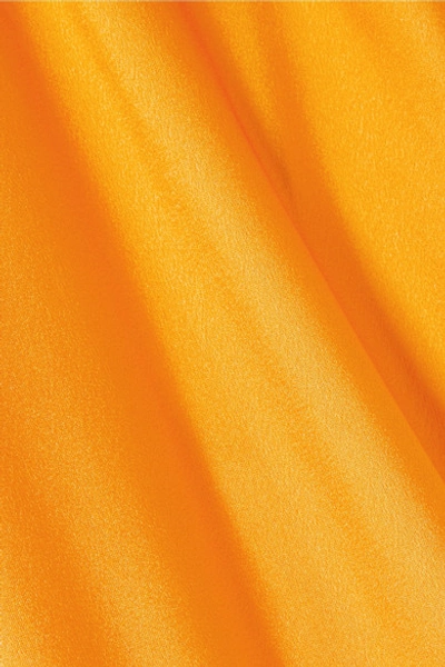 Shop Rosetta Getty Open-back Satin Midi Dress In Orange