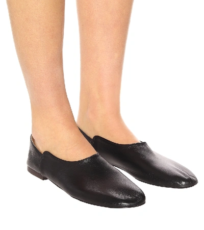 Shop The Row Boheme Leather Loafers In Black