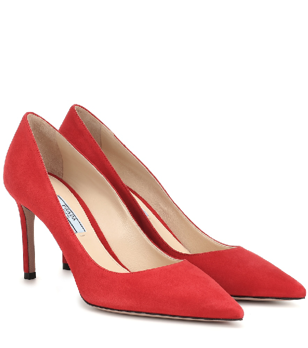 prada red pumps