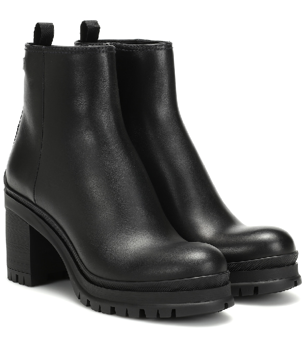 prada leather chelsea boots