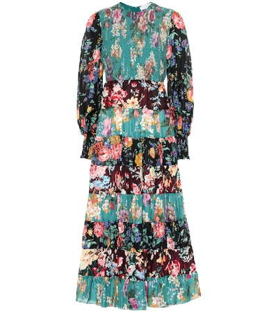 Shop Zimmermann Allia Floral Silk Maxi Dress In Multicoloured