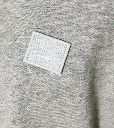 Shop Acne Studios Face Cotton Sweatshirt In Grey