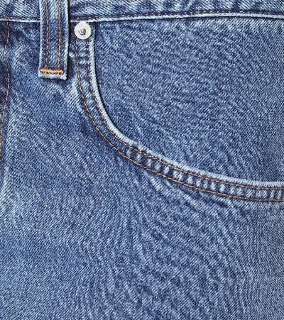Shop Helmut Lang High-rise Denim Shorts In Blue