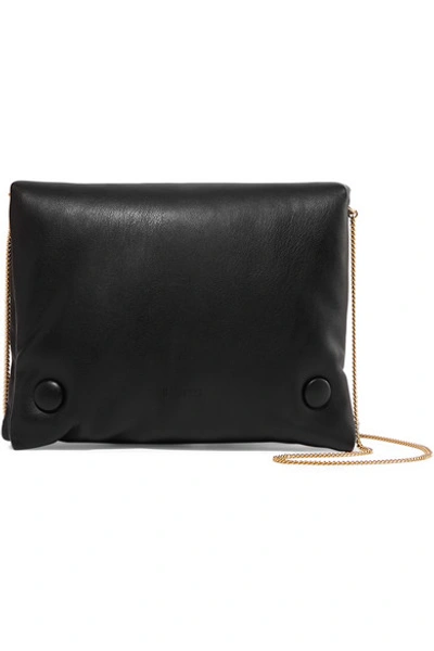 Shop Nanushka Tao Faux Leather Shoulder Bag In Black