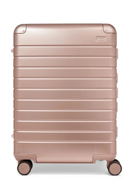 Shop Away Medium Aluminum Suitcase In Pink
