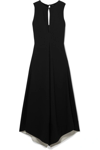 Shop Proenza Schouler Hammered-crepe Maxi Dress In Black