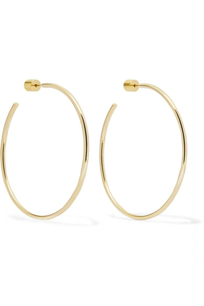 Shop Jennifer Fisher 2&quot;&quot; Thread Gold-plated Hoop Earrings